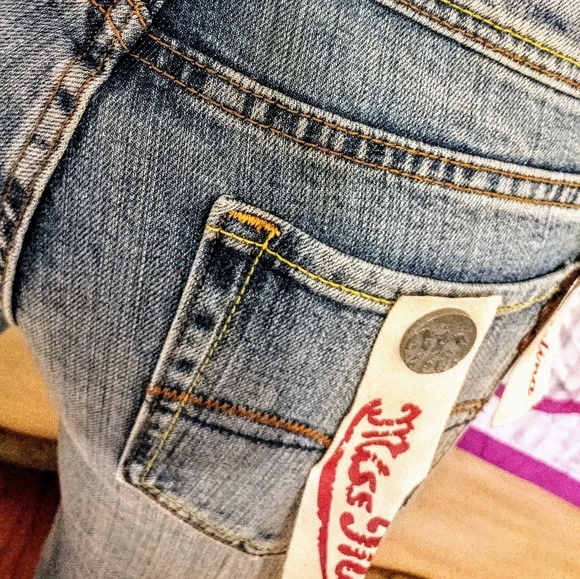 🆕 dead stock Miss Me Jeans  26 Skinny Boot cut Peacock - Picture 4 of 8